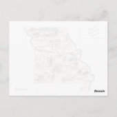 Missouri Afbeelding Kaart Antiek Staat (Achterkant)