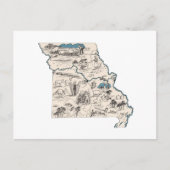 Missouri Afbeelding Kaart Antiek Staat (Voorkant)