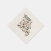 Missouri  Afbeelding Kaart Antiek Staat Servet (Hoek)