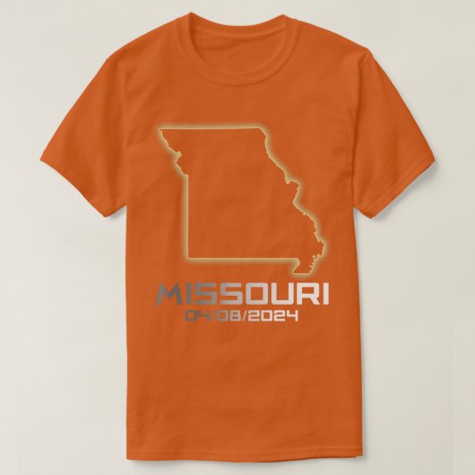 Missouri America Astronomy otal Solar Eclipse 2024 T-shirt (Design voorkant)