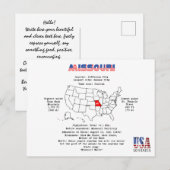 Missouri Amerikaanse staat op een kaart en nuttige (Voorkant / Achterkant)