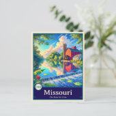 Missouri | Anime Style Cel Shaded Briefkaart (Staand voorkant)