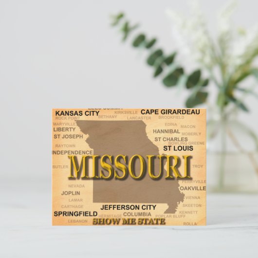 Missouri Antiek Map Briefkaart