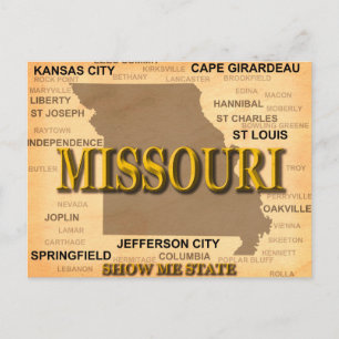Missouri Antiek Map Briefkaart