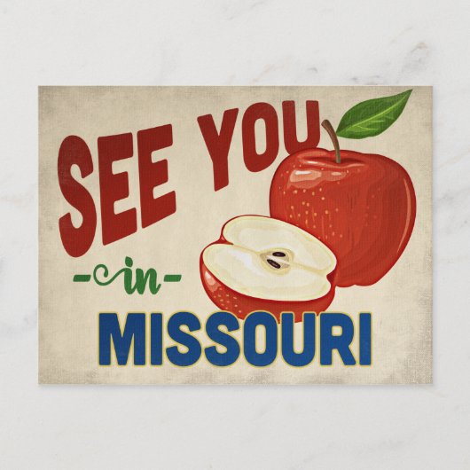 Missouri Apple - Vintage Travel Briefkaart (Voorkant)