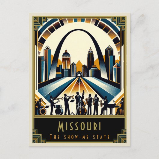 Missouri | Art. Deco Briefkaart (Voorkant)