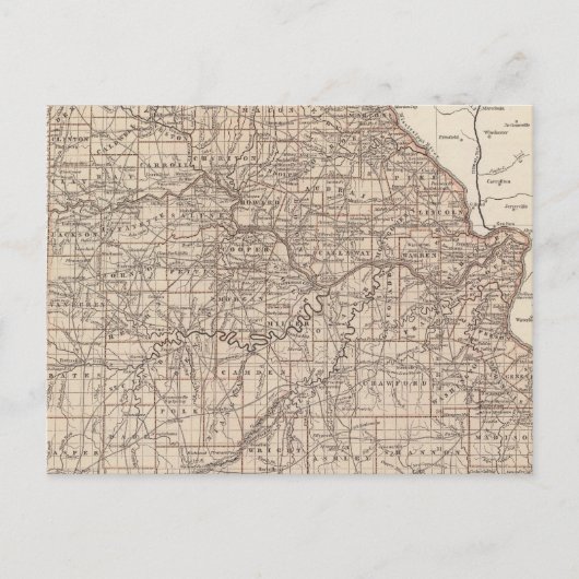 Missouri Atlas Map Briefkaart (Voorkant)