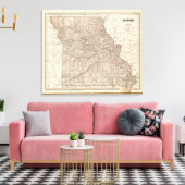 Missouri Atlas Map Canvas Afdruk (Insitu (Woonkamer))