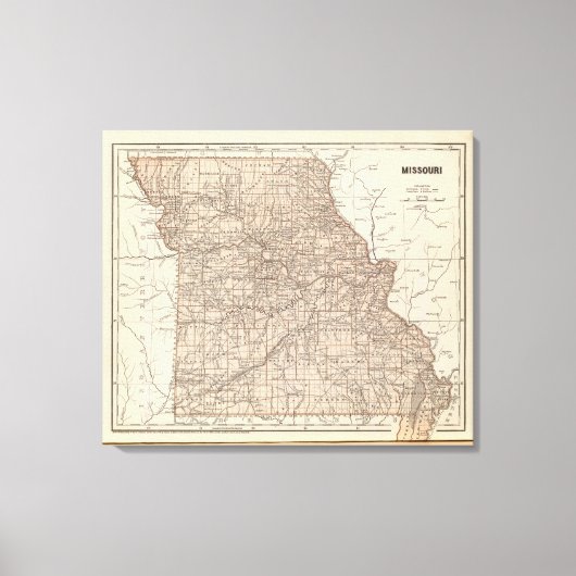 Missouri Atlas Map Canvas Afdruk (Voorkant)