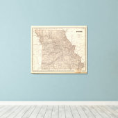 Missouri Atlas Map Canvas Afdruk (Insitu (Houten vloer))