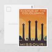 Missouri Avenue of the Columns Art Briefkaart (Voorkant / Achterkant)
