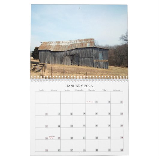Missouri Barns Kalender (Jan 2026)