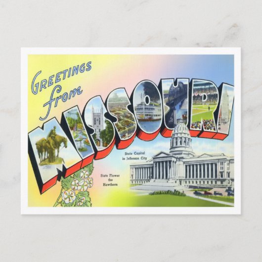 Missouri  Big Letters Briefkaart (Voorkant)