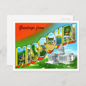 Missouri  Big Letters Briefkaart (Voorkant / Achterkant)