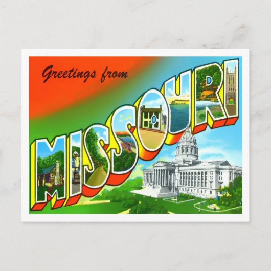Missouri  Big Letters Briefkaart (Voorkant)