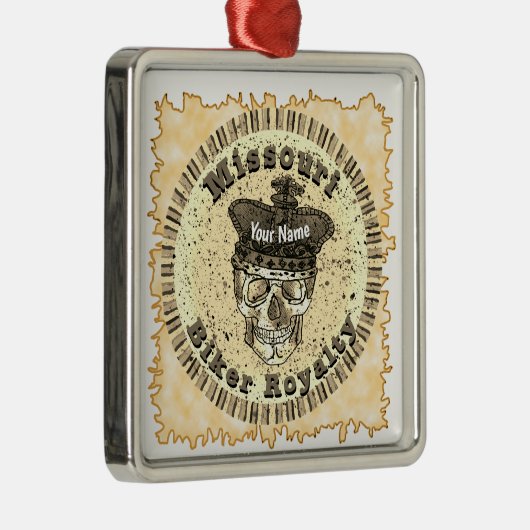 Missouri Biker  Metalen Ornament (Rechts)
