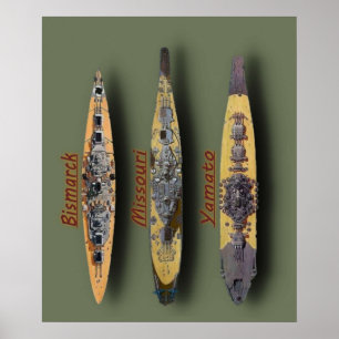 Missouri Bismarck Yamato Poster