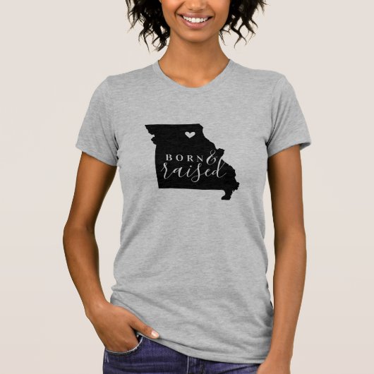 Missouri Born en Raised State T-shirt (Voorkant)