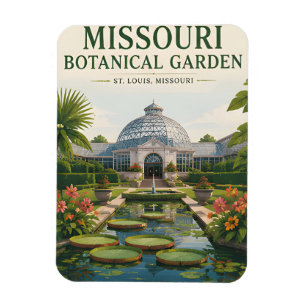 Missouri Botanical Garden Glazen Koepel Bloemen Magneet