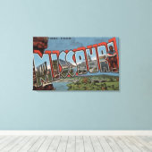 Missouri (Bridge-Uitzicht) - Grote letterscènes Canvas Afdruk (Insitu (Houten vloer))