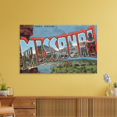 Missouri (Bridge-Uitzicht) - Grote letterscènes Canvas Afdruk (Insitu (Woonkamer))