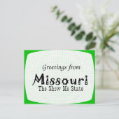 Missouri Briefkaart (Staand voorkant)