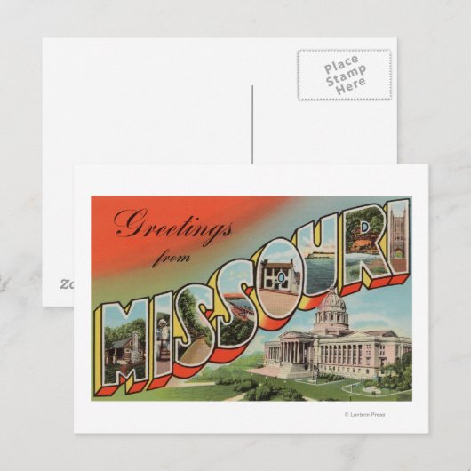 Missouri (Capital Building) — Grote brief Briefkaart (Voorkant / Achterkant)