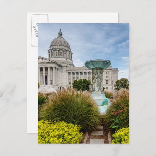 Missouri Capitol en fontein Briefkaart (Voorkant / Achterkant)
