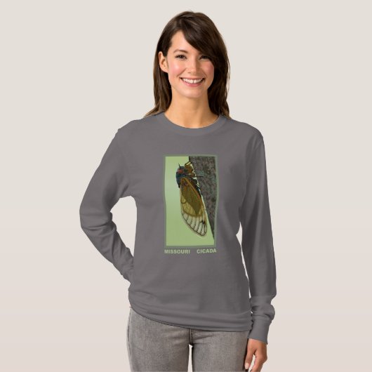 Missouri Cicada Drawing T-shirt (Voorkant volledig)