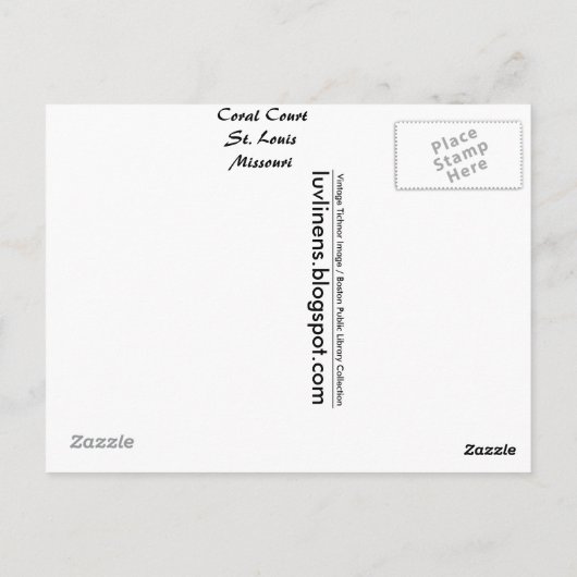 Missouri, Coral Court, St. Louis Briefkaart (Achterkant)