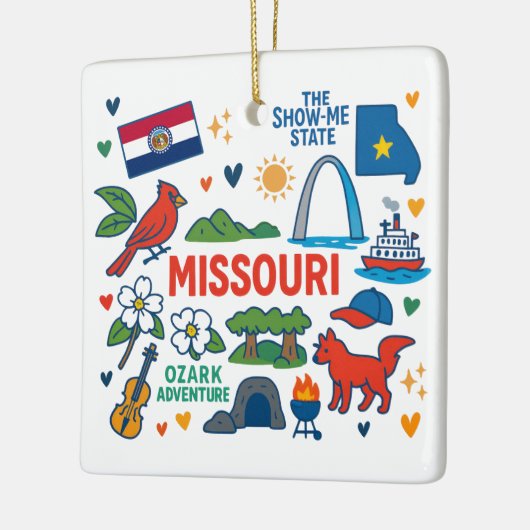 Missouri Custom Family Trip Christmas Keramisch Ornament (Links)