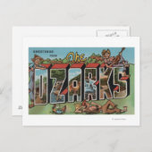 Missouri - De Ozarks - Grote Letter-scènes 2 Briefkaart (Voorkant / Achterkant)