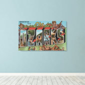 Missouri - De Ozarks - Grote Letter-scènes Canvas Afdruk (Insitu (Houten vloer))