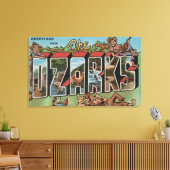 Missouri - De Ozarks - Grote Letter-scènes Canvas Afdruk (Insitu (Woonkamer))