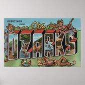 Missouri - De Ozarks - Grote Letter-scènes Poster (Voorkant)