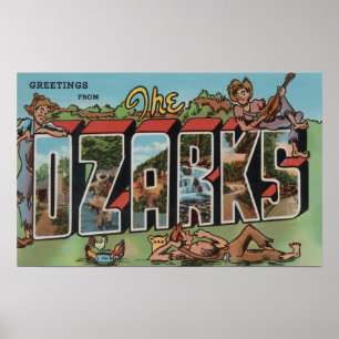 Missouri - De Ozarks - Grote Letter-scènes Poster