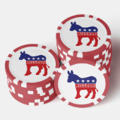 Missouri Democraat Ezel Pokerchips (Opstapeling)