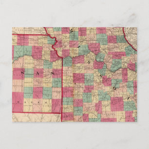 Missouri en Kansas Briefkaart