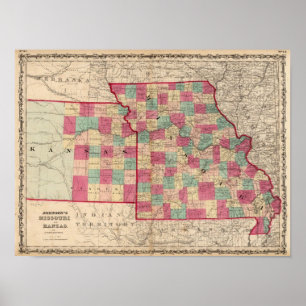 Missouri en Kansas Poster