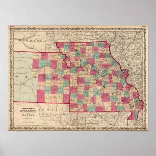 Missouri en Kansas Poster