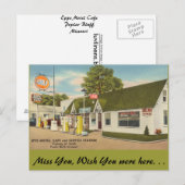 Missouri, Epps Motel, Cafe, Poplar Bluff Briefkaart (Voorkant / Achterkant)