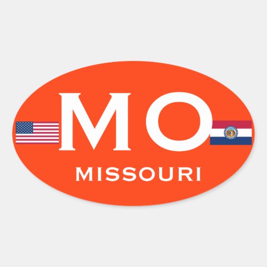 Missouri* Europese ovale Sticker (Voorkant)