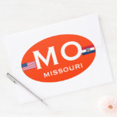 Missouri* Europese ovale Sticker (Envelop)