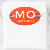 Missouri* Europese ovale Sticker (Tas)