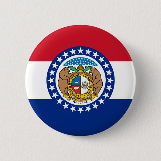 Missouri Flag Ronde Button 5,7 Cm (Voorkant)