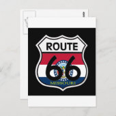 Missouri Flag Route 66 Shield Briefkaart (Voorkant / Achterkant)