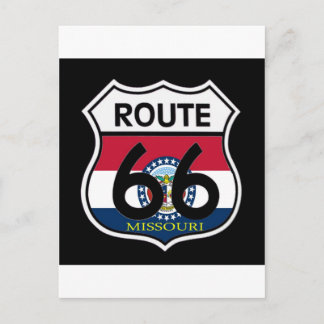 Missouri Flag Route 66 Shield Briefkaart