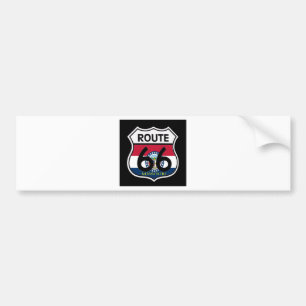 Missouri Flag Route 66 Shield Bumpersticker