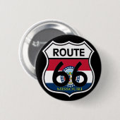 Missouri Flag Route 66 Shield Ronde Button 5,7 Cm (Voorkant /achterkant)
