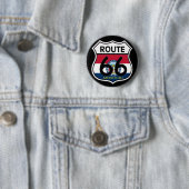 Missouri Flag Route 66 Shield Ronde Button 5,7 Cm (In situ)
